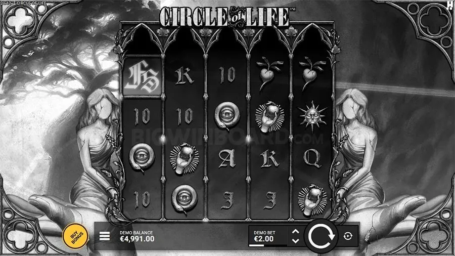 Mobile phone with a horror game on screen